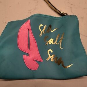Lilly Pulitzer “Sea Salt Sun” Clutch Wristlet – Blue/Pink/Gold